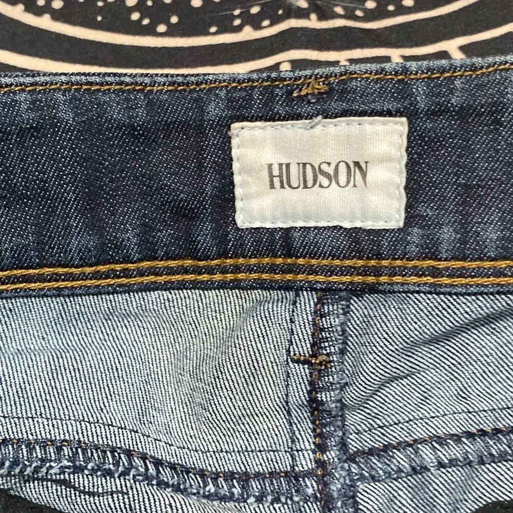 Hudson Collin Skinny Jeans Womens 28x31 Blue Cotton Denim Workwear Faded Stretch